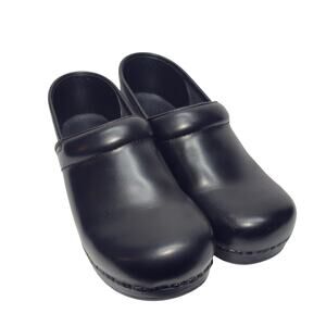 Dansko Professional Black Leather Clogs Nursecore Hospitalcore  Size 40